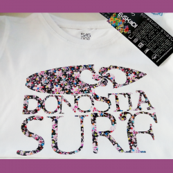 T-shirt girl - flowery surf...