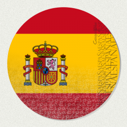 Imán de madera bandera España